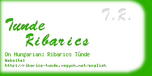 tunde ribarics business card